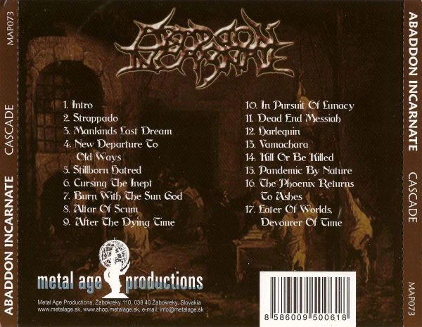 Abaddon Incarnate: Cascade CD - Image 2