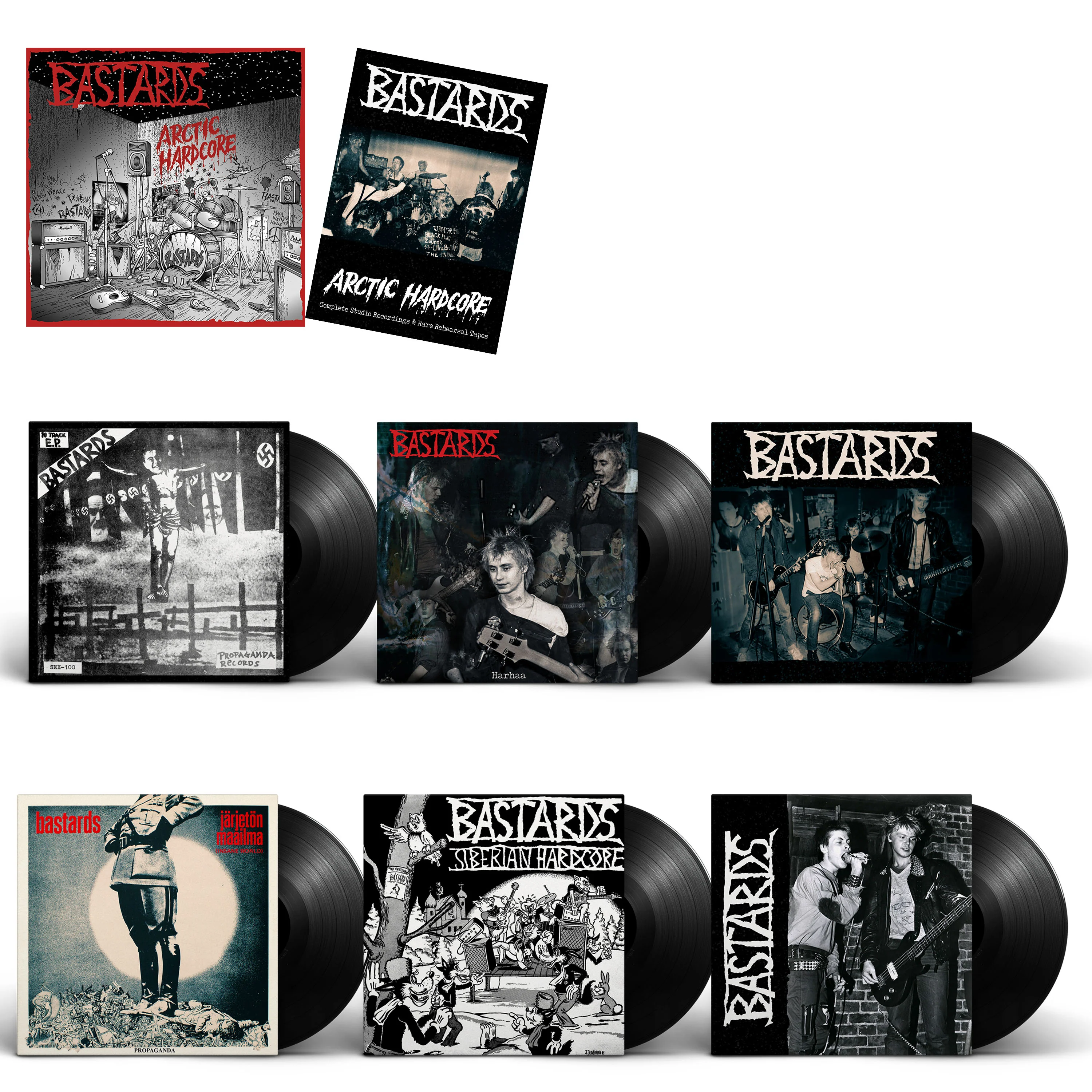 Bastards: Arctic Hardcore: Complete Studio Recordings & Rare Rehearsal Tapes 12" box set - Image 2