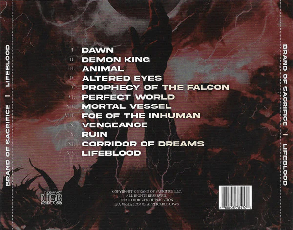 Brand of Sacrifice: Lifeblood CD - Image 2