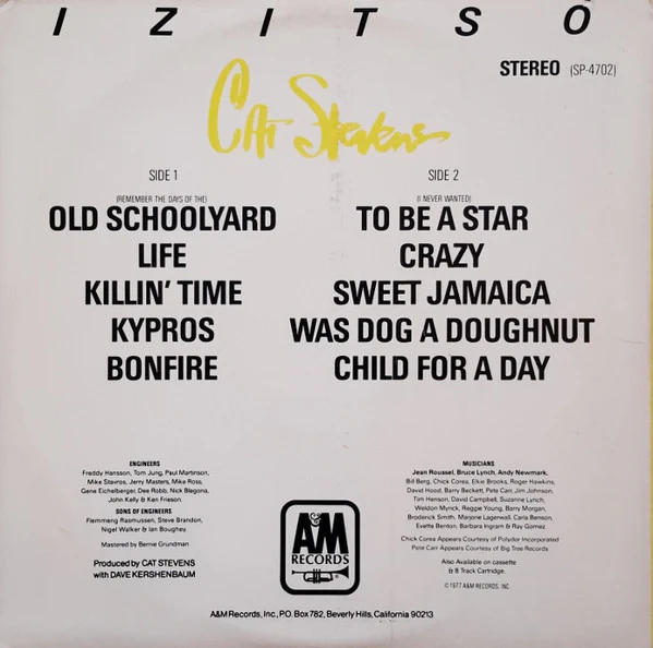 Cat Stevens: Izitso 12" - Image 2