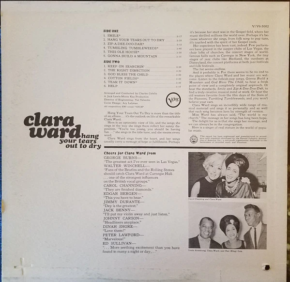 Clara Ward: Hang Your Tears Out To Dry 12" - Image 2