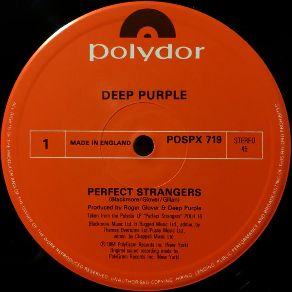 Deep Purple: Perfect Strangers 12" - Image 3