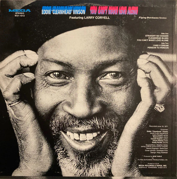 Eddie "Cleanhead" Vinson:  You Can't Make Love Alone 12" - Image 2
