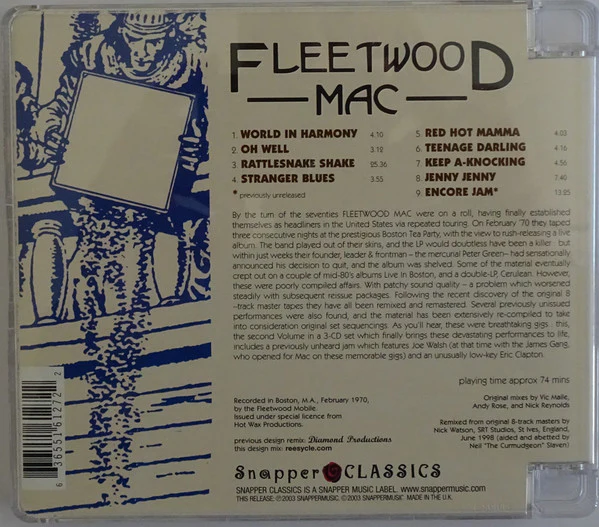 Fleetwood Mac: Live In Boston - Volume Two CD - Image 2