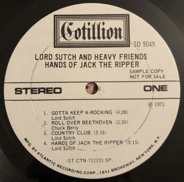 Lord Sutch And Heavy Friends: Hands Of Jack The Ripper 12" - Image 3