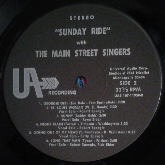 Main Street Singers: Sunday Ride 12" - Image 2