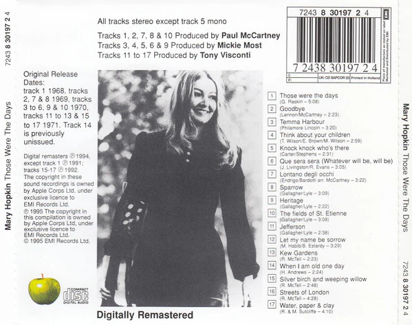 Mary Hopkin: Those Were The Days CD - Image 2