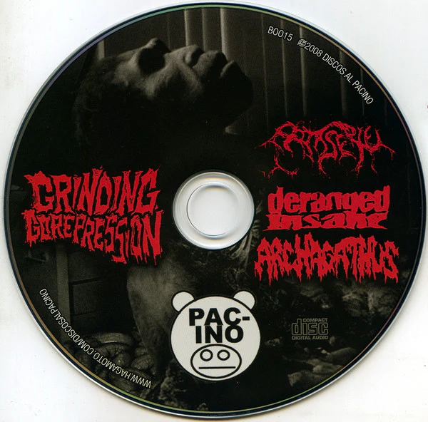 Patisserie / Deranged Insane / Archagathus: Grinding Gorepression CD - Image 3