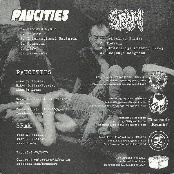 Paucities / SRAM: Split 7" - Image 2