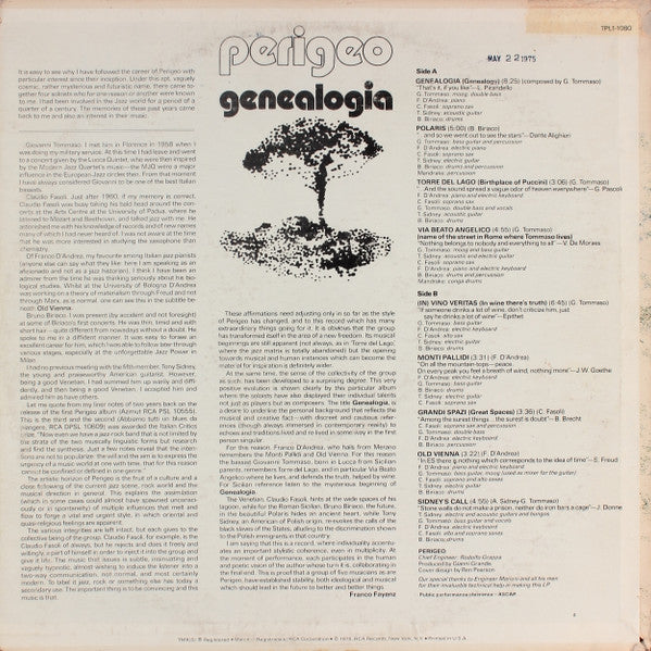 Perigeo: Genealogia 12" - Image 2