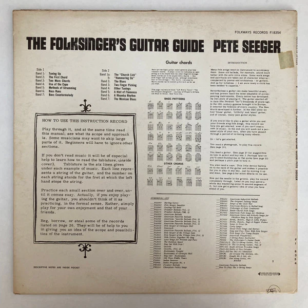 Pete Seeger: The Folksinger's Guitar Guide 12" - Image 2