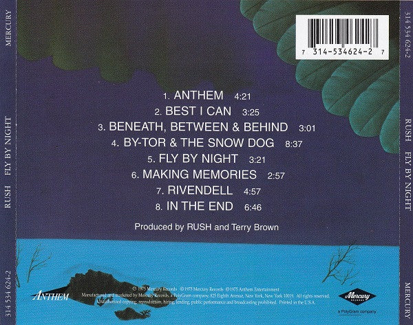 Rush: Fly By Night CD - Image 2