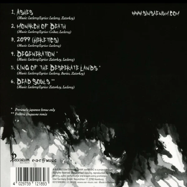 Sinsaenum: Ashes CD - Image 2