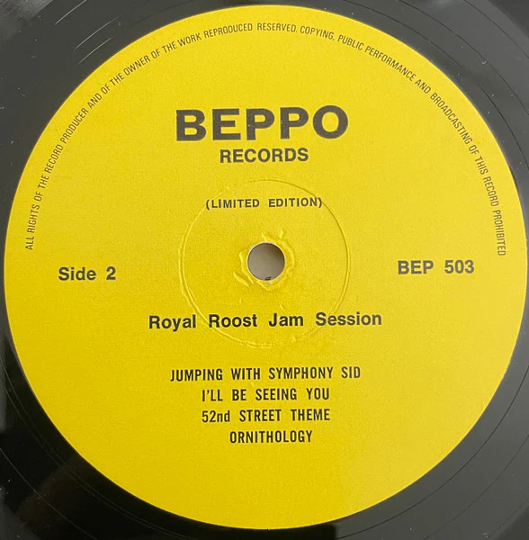 Tadd Dameron: Big Ten & Royal Roost Jam 12" - Image 2
