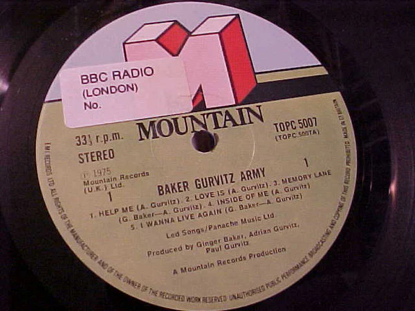 The Baker Gurvitz Army: S/T 12" - Image 3