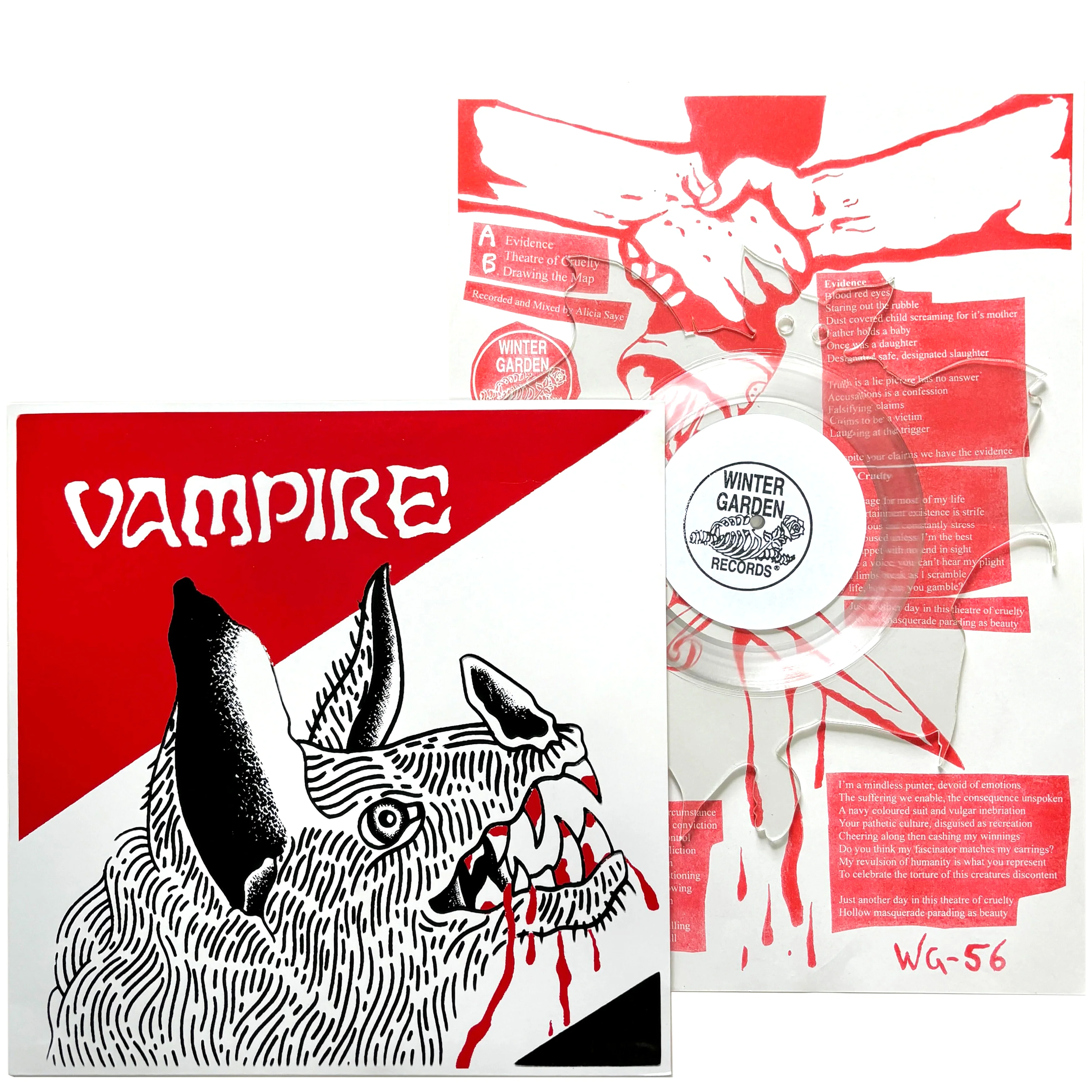Vampire: Bat-Shaped 12" die-cut lathe